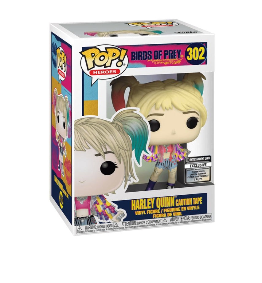 Funko Pop! Birds of Prey Harley Quinn 302 Caution Tape (sin cromo coleccionable)