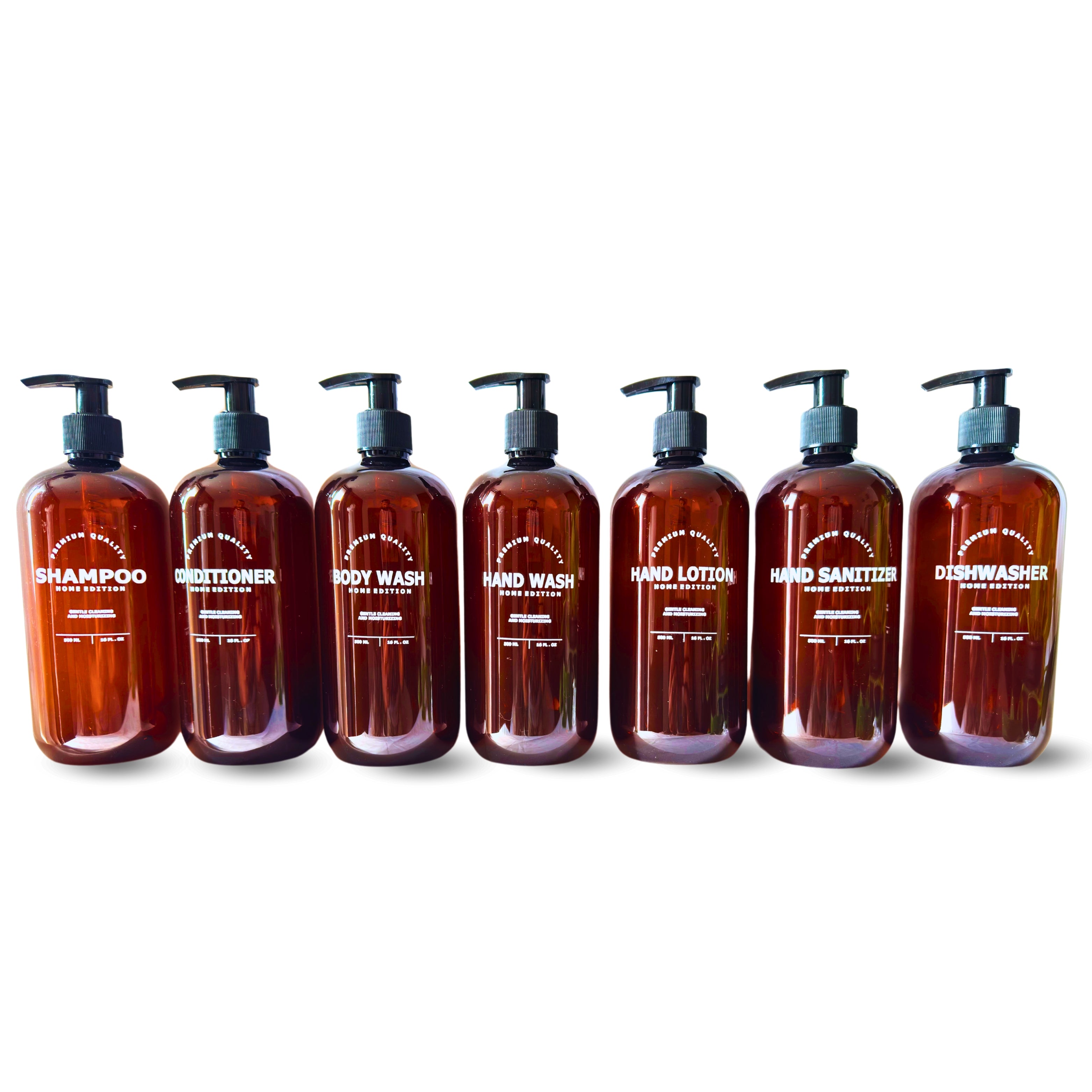 Set de Contenedores Ámbar con 7 Dispensadores De Líquidos