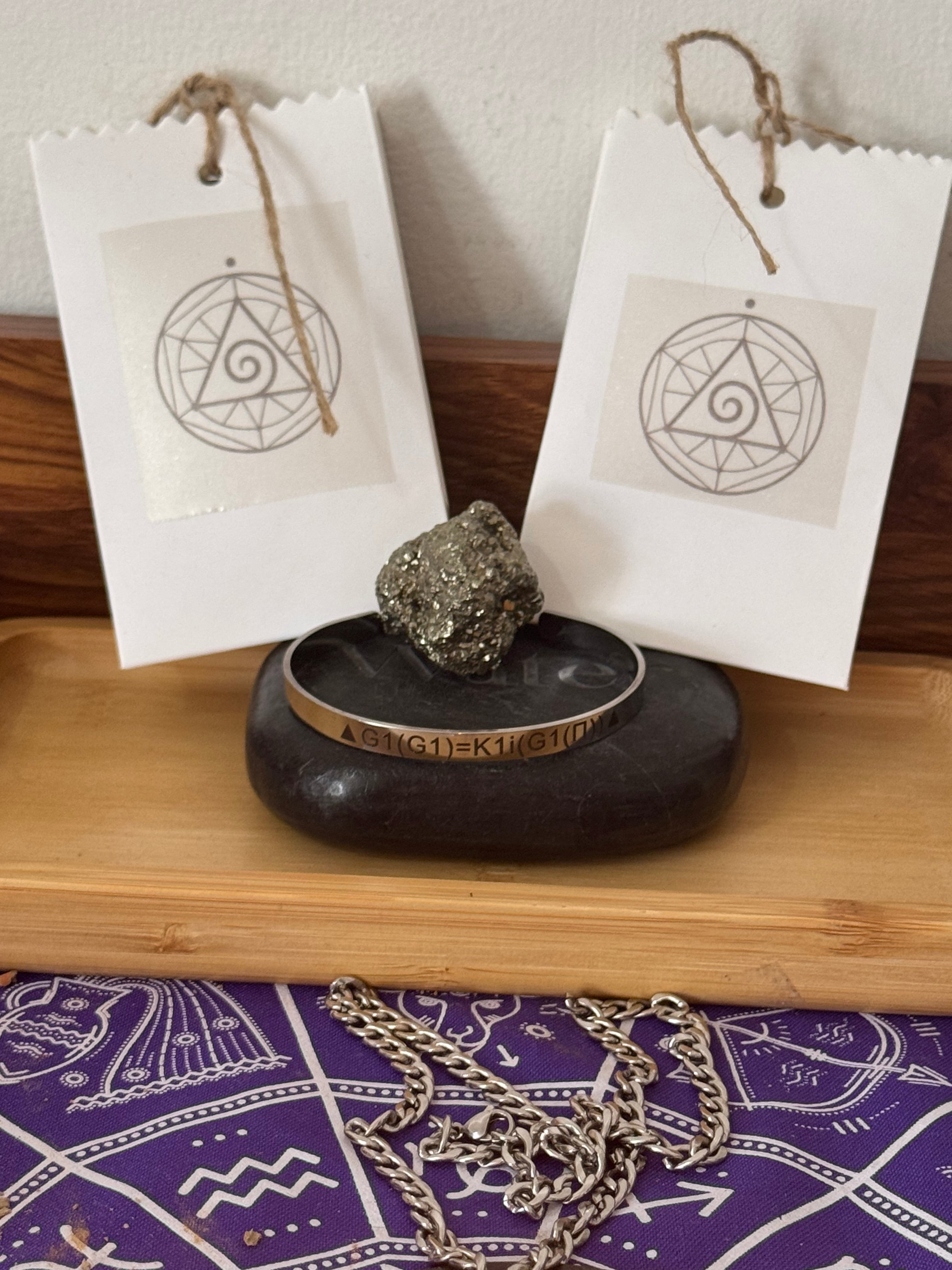 Pulsera Cuántica Grabovoi G1(G1)=K1i(G1(Π)) en Acero Inoxidable y Consagración Energética