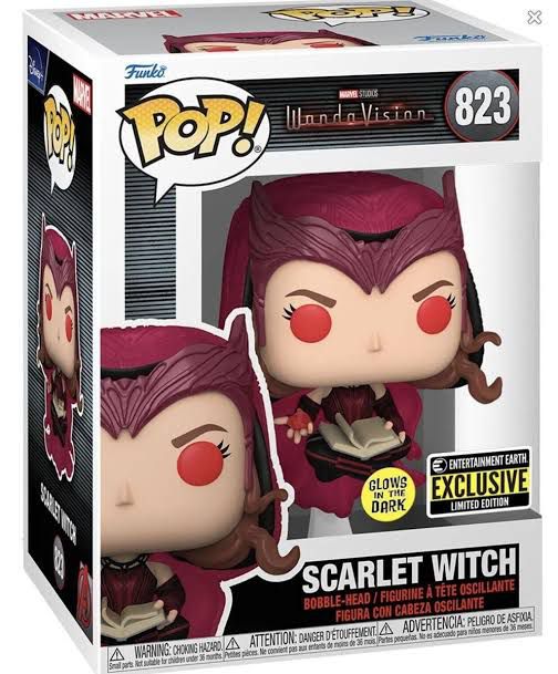 Funko Pop! WandaVision Entertainment Earth exclusive Scarlet Witch Glow in the Dark 823 (Nuevo &amp; Original)