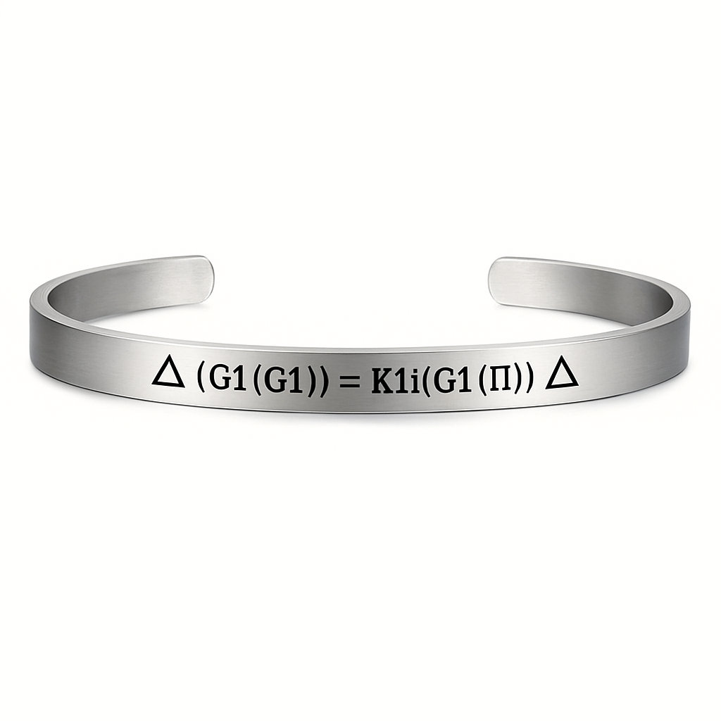 Preventa Pulsera Cuántica Grabovoi (G1(G1))=K1i(G1(Π)) en Acero Inoxidable y Consagración Energética